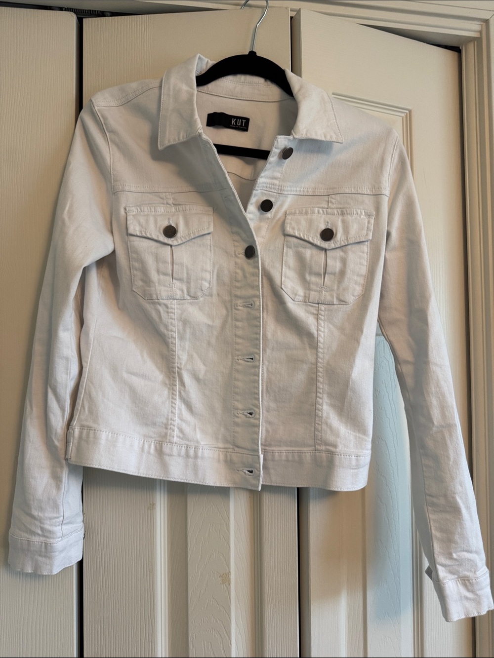 Kut from the Kloth White Denim Jean Jacket